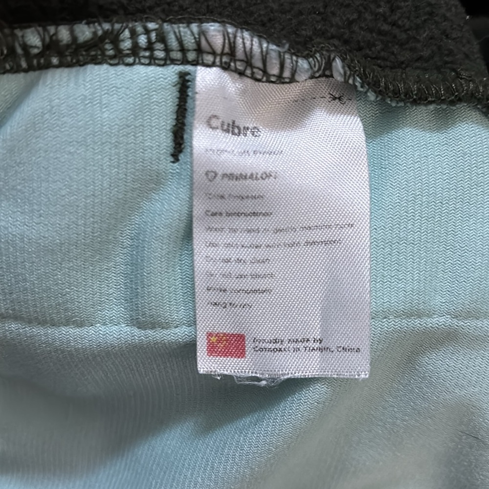 Cotopaxi dark green with light blue full zip Sherpa hoodie size small - Picture 3 of 4